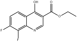 7,8-Difluoro-4-hydroxyquinoline-3-carboxylic acid ethyl ester 结构式