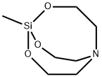 1-甲基-2,8,9-三氧杂-5-氮杂-1-硅杂二环[3.3.3]十一烷 结构式