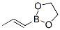2-[(E)-1-Propenyl]-1,3,2-dioxaborolane 结构式
