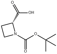 (R)-N-BOC-氮杂环丁烷-2-羧酸 结构式