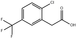 2-氯-5-(三氟甲基)苯基乙酸 结构式