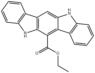 ethyl 5,11-dihydroindolo[3,2-b]carbazole-6-carboxylate 结构式