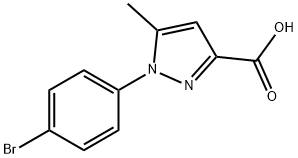 1-(4-溴苯基)-5-甲基-1H-吡唑-3-羧酸 结构式