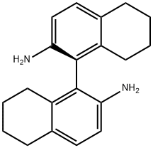 (S)-5,5',6,6',7,7',8,8'-八氢-[1,1'-联萘]-2,2'-二胺 结构式