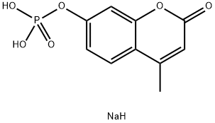 4-甲基伞形酮磷酸二钠盐三水 结构式