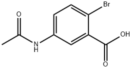 5-乙酰氨基-2-溴-苯甲酸 结构式