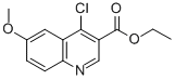 4-氯-6-甲氧基喹啉-3-甲酸乙酯 结构式