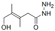 3-Pentenoic  acid,  5-hydroxy-3,4-dimethyl-,  hydrazide 结构式