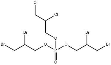 PHOSPHORIC ACID DI(2,3-DIBROMOPROPYL) 2,3-DICHLOROPROPYL ESTER 结构式