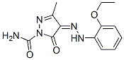 4-[2-(o-Ethoxyphenyl)hydrazono]-3-methyl-5-oxo-2-pyrazoline-1-carboxamide 结构式
