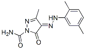(4E)-4-[(2,5-dimethylphenyl)hydrazinylidene]-3-methyl-5-oxo-pyrazole-1 -carboxamide 结构式