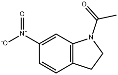 1-乙酰基-6-硝基吲哚啉 结构式