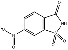 6-硝基-1,2-苯并异噻唑啉-3-酮 1,1-二氧化物 结构式
