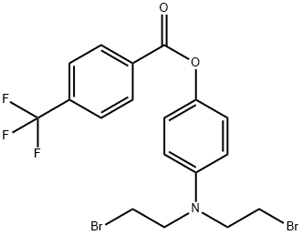 Phenol, p-(bis(2-bromoethyl)amino)-, p-(alpha,alpha,alpha-trifluoromet hyl)benzoate 结构式
