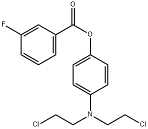 [4-[bis(2-chloroethyl)amino]phenyl] 3-fluorobenzoate 结构式