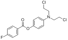 Phenol, p-(bis(2-chloroethyl)amino)-, p-fluorobenzoate 结构式