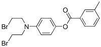 [4-(bis(2-bromoethyl)amino)phenyl] 3-methylbenzoate 结构式