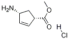 (1S,4R)-4-甲基环戊-2-烯甲酸甲酯盐酸盐 结构式