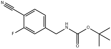 TERT-BUTYL 4-CYANO-3-FLUOROBENZYLCARBAMATE 结构式