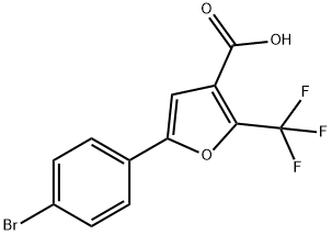 5-(4-溴苯基)-2-(三氟甲基)呋喃-3-羧酸 结构式
