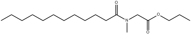 Glycine, N-Methyl-N-(1-oxododecyl)-, propyl ester 结构式