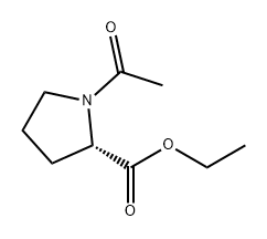 (S)-1-ACETYL-PYRROLIDINE-2-CARBOXYLIC ACID ETHYL ESTER 结构式