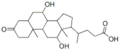 3-酮基-7ALPHA,12ALPHA-二羟基-5ALPHA-胆烷酸 结构式