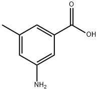 3-氨基-5-甲基苯甲酸 结构式