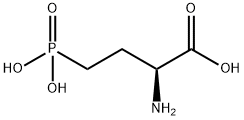 L(+)-2-氨基-4-膦酰基丁酸 结构式