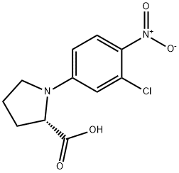 N-(3-Chloro-4-nitrophenyl)-L-proline 结构式