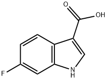 6-氟-吲哚-3-羧酸 结构式