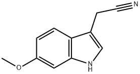 6-甲氧基吲哚-3-乙腈 结构式