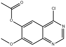 6-乙酰氧基-4-氯-7-甲氧基喹唑啉 结构式
