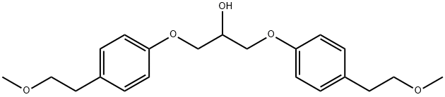 1,3-二[4-(2-甲氧基乙基)苯氧基]-2-丙醇 结构式