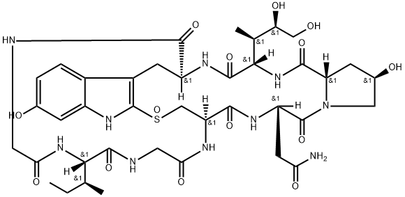 Α-毒伞肽 结构式