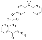 4-(1-METHYL-1-PHENYLETHYL)PHENYL 3-DIAZO-3,4-DIHYDRO-4-OXO-1-NAPHTHALENESULFONATE 结构式