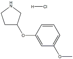 3-(3-甲氧基苯氧基)吡咯烷盐酸盐 结构式