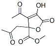 methyl 3-acetyl-2,5-dihydro-4-hydroxy-5-oxo-2-(2-oxopropyl)-2-furoate 结构式