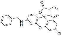 6'-(benzylamino)-3'-chlorospiro[isobenzofuran-1(3H)-9'[9H]-xanthene]-3-one  结构式