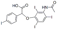 2-[3-(Acetylamino)-2,4,6-triiodophenoxy]-2-(p-iodophenyl)acetic acid 结构式