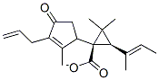 (1R)-2,2-二甲基-3-(2-甲基-1-丙烯-1-基)环丙烷甲酸 2-甲基-4-氧代-3-(2-丙烯-1-基)-2-环戊烯-1-基酯 结构式