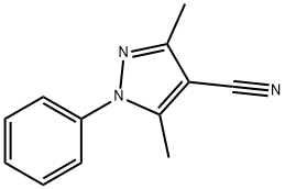 3,5-二甲基-1-苯基-1H-吡唑-4-甲腈 结构式