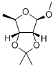 甲基-5-脱氧-2,3-O-异亚丙基-beta-D-呋喃核糖苷 结构式