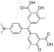 5-[(3-carboxy-5-methyl-4-oxo-2,5-cyclohexadien-1-ylidene)[4-(dimethylamino)phenyl]methyl]-3-methylsalicylic acid  结构式