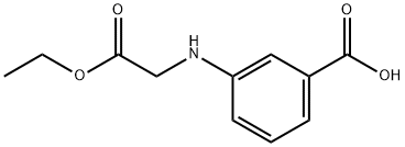 3-[(2-乙氧基-2-氧乙基)氨基]苯甲酸 结构式