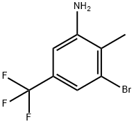 3-BROMO-2-METHYL-5-TRIFLUOROMETHYLANILIN 结构式