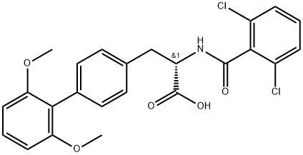 (ALPHAS)-ALPHA-[(2,6-二氯苯甲酰)氨基]-2',6'-二甲氧基联苯-4-丙酸 结构式