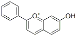 7-Hydroxy-2-phenyl-1-benzopyrylium 结构式