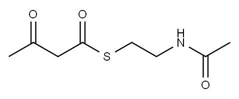 S-[2-(acetylamino)ethyl] 3-oxobutanethioate  结构式