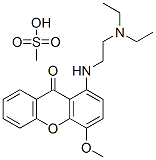 N-[2-(diethylamino)ethyl]-4-methoxy-9-oxoxanthene-1-amine monomethanesulphonate  结构式